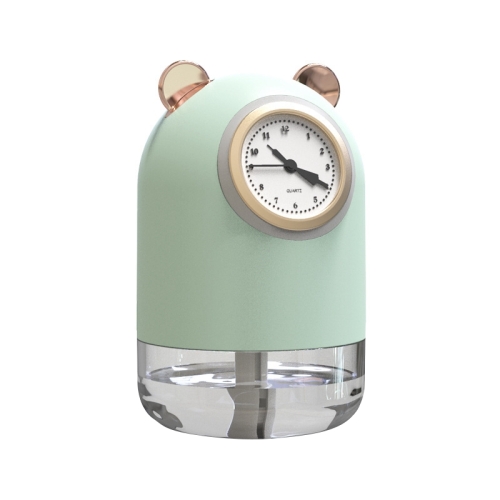 H216 Home Mute USB Mini Water Replenishing Instrument Cool Bear Clock Shaped Humidifier(Green)