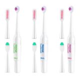 3 Sets Family Kit Rotary Electric Toothbrush for Adult / Children