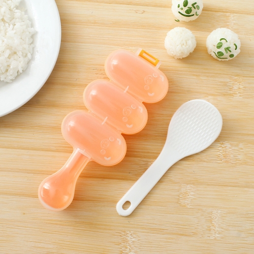 Cute Style Food-grade Sushi Rice Ball Shaker Mold with Spoon for Kids