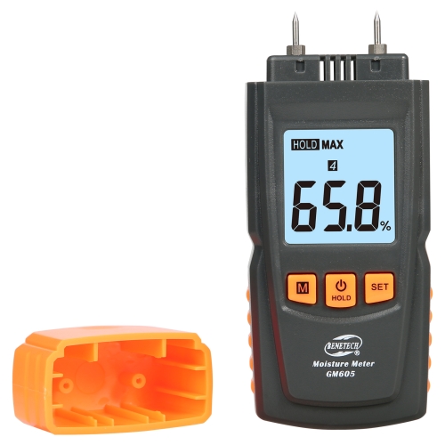 BENETECH GM605 Digital Wood Moisture Meter Humidity Tester Timber Damp Detector
