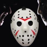 Halloween Party Cool Thicken Jason Mask (Red + White)
