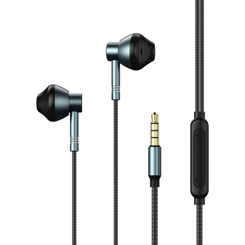 REMAX RM-201 In-Ear Stereo Metal Music Earphone with Wire Control + MIC