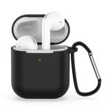 Wireless Earphones Shockproof Silicone Protective Case for Apple AirPods 1 / 2(Black)