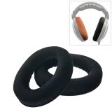 2 PCS For Sennheiser HD515 / HD555 / HD595 / HD598 / HD558 / PC360 Flannel Earphone Cushion Cover Earmuffs Replacement Earpads with Tone Tuning Cotton (Black)
