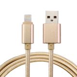 1m Woven Style Metal Head 84 Cores 8 Pin to USB 2.0 Data / Charger Cable