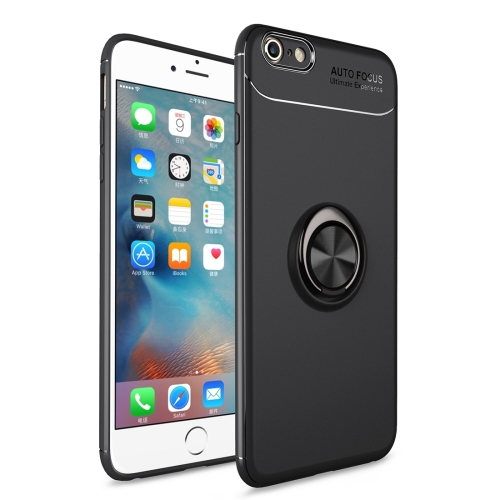 Metal Ring Holder 360 Degree Rotating TPU Case for iPhone 6 Plus & 6s Plus (Black)