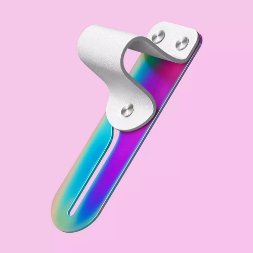 Original Xiaomi Youpin MINI-02 Freefinger Cowhide Color Titanium Mobile Phone Ring Holder (White)