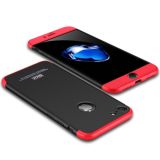 GKK for iPhone 7 PC Three - paragraph Shield 360 Degrees Full Coverage Protective Case Back Cover (Black + Red)