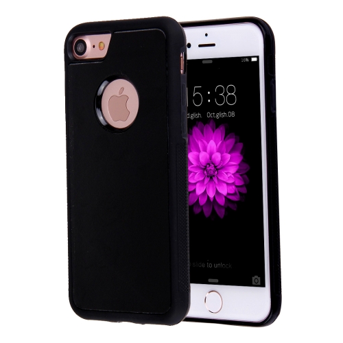 For  iPhone 8 & 7  Anti-Gravity Magical Nano-suction Technology Sticky Selfie Protective Case(Black)