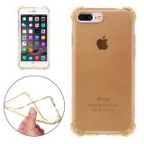 For iPhone 8 Plus & 7 Plus   Shock-resistant Cushion TPU Protective Case (Gold)