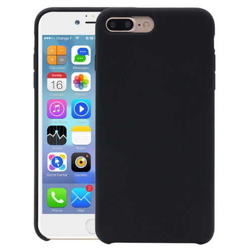 Pure Color Liquid Silicone Case for iPhone 8 Plus & 7 Plus(Black)