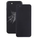 Easy Replacement Big Camera Hole Glass Back Battery Cover with Adhesive for iPhone 8(Black)