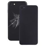 Easy Replacement Big Camera Hole Glass Back Battery Cover with Adhesive for iPhone 8(Black)