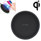 KD-1 Ultra-thin 10W Fast Charging Wireless Charger for Android Phones & iPhone(Black)