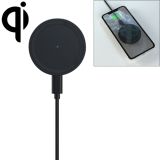 JJT-963 15W QI Standard Round Magsafe Wireless Fast Charge Charger for iPhone 12 Series(Black)