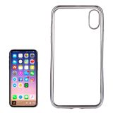 For   iPhone X / XS   Electroplating Side TPU Protective Back Cover Case (Silver)