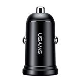 USAMS US-CC114 C20 2.4A Mini Dual USB Car Charger (Black)