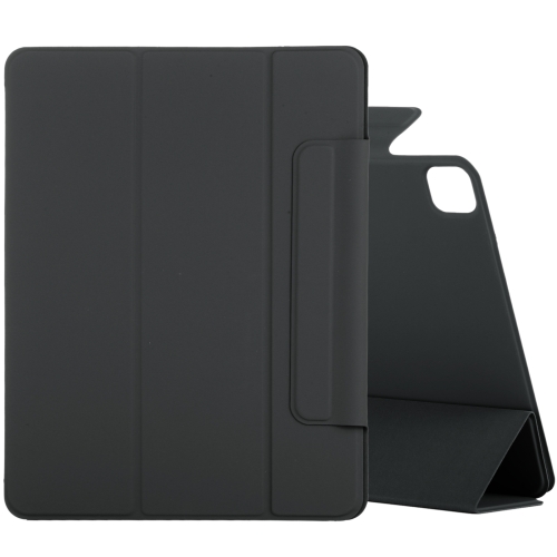Horizontal Flip Ultra-thin Fixed Buckle Magnetic PU Leather Case With Three-folding Holder & Sleep / Wake-up Function For iPad Pro 11 (2021) / iPad Pro 11 inch (2020) / Pro 11 2018 / Air 2020 10.9(Black)