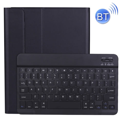A11B Bluetooth 3.0 Ultra-thin ABS Detachable Bluetooth Keyboard Leather Case with Holder & Pen Slot for iPad Pro 11 inch 2021 (Black)