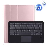 A11B-A Ultra-thin ABS Detachable Bluetooth Keyboard Protective Case with Touchpad & Pen Slot & Holder for iPad Pro 11 inch 2021 (Rose Gold)