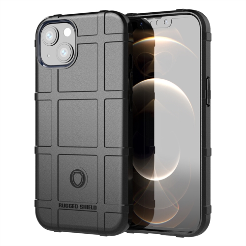 Rugged Shield Full Coverage Shockproof TPU Case for iPhone 13 mini(Black)