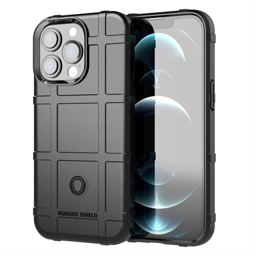 Rugged Shield Full Coverage Shockproof TPU Case for iPhone 13 Pro Max(Black)