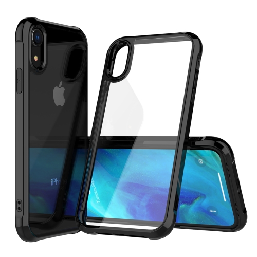 Transparent Acrylic + TPU Airbag Shockproof Case for iPhone XR (Black)