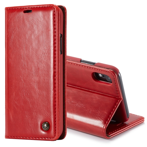 CaseMe Business Style Crazy Horse Texture Horizontal Flip PU Leather Case for iPhone XR