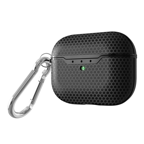 For AirPods Pro TPU Football Texture Wireless Earphone Protective Case (Black)