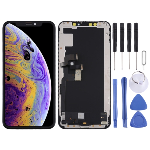 Hard OLED Material LCD Screen and Digitizer Full Assembly for iPhone XS(Black)