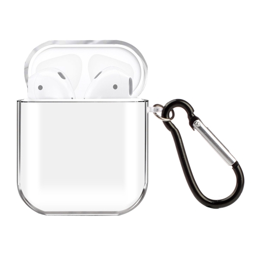 For AirPods 1 / 2 High Transparent TPU Earphone Protective Case with Hook(Transparent)