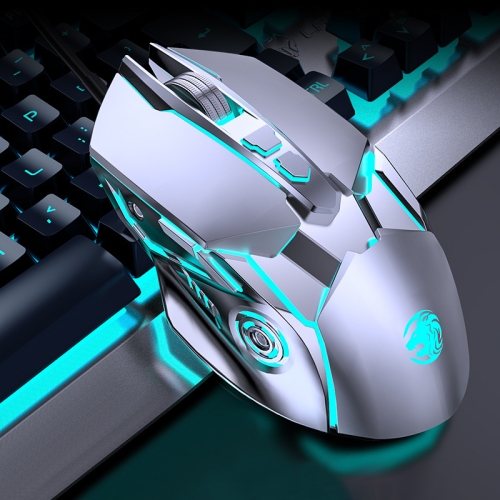 G5 Computer Notebook Custom Macro Programming Wired Gaming Mouse (Silver)