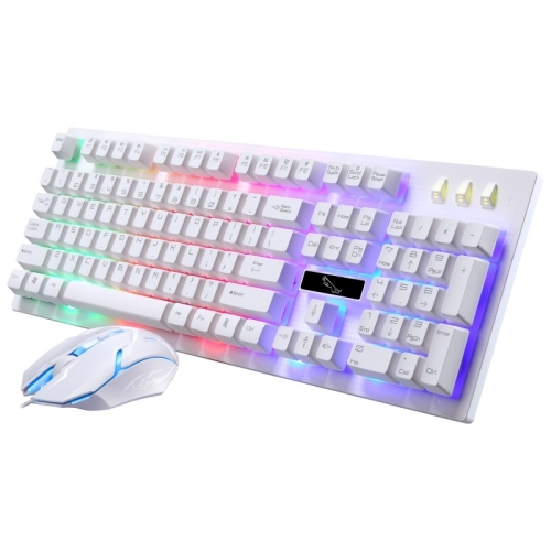 ZGB G20 1600 DPI Professional Wired RGB Backlight Mechanical Feel Suspension Keyboard + Optical Mouse Kit for Laptop
