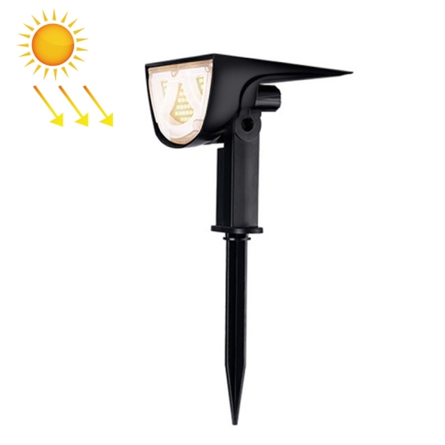 Solar Projection Light Outdoor IP65 Waterproof LED Landscape Garden Ground Plug Light Decorative Lawn Lamp (Warm White)