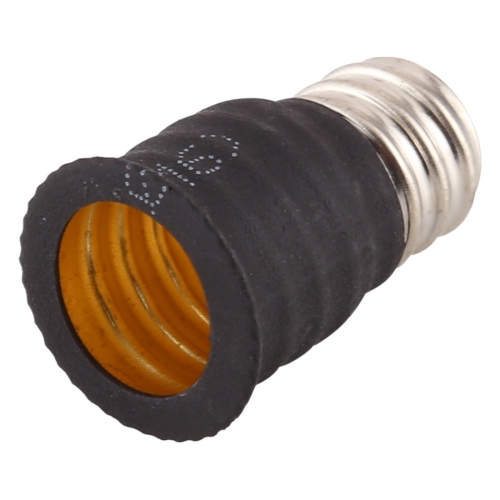 E12 to E14 Light Lamp Bulbs Adapter Converter (Black)