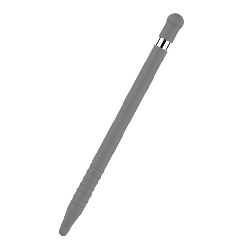 Anti-lost Cap Touch Screen Silicone Protective Cover for Apple Pencil 1(Grey)