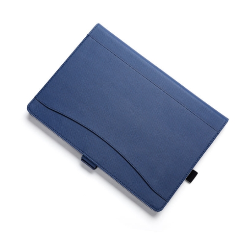 For Microsoft Surface Pro 7 / 7+ Twill Texture Magnetic Horizontal Flip PU Leather Case with Pen Slot & Holder (Blue)