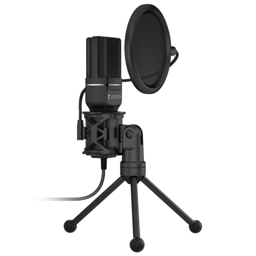 Yanmai SF-777 1.4m Computer Game Recording Condenser Microphone with Pop Filter & Tripod Stand (Black)