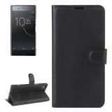 For Sony Xperia XZ Premium Litchi Texture Horizontal Flip Leather Case with Holder & Card Slots & Wallet(Black)