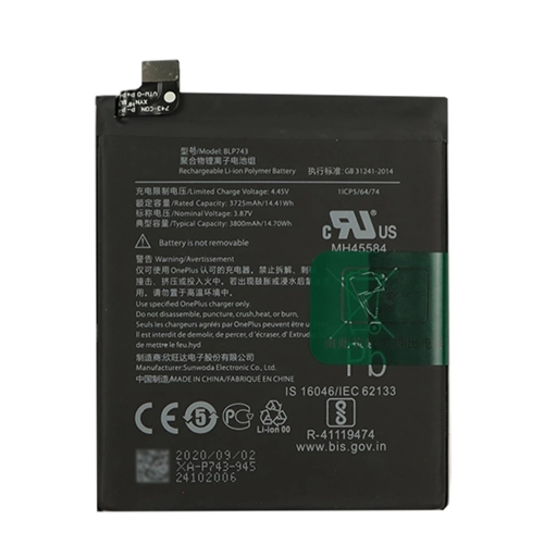3800mAh BLP743 Li-ion Polymer Battery for OnePlus 7T