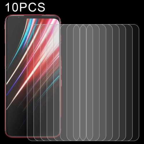For ZTE nubia Red Magic 5G 10 PCS 0.26mm 9H 2.5D Tempered Glass Film