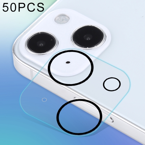 50 PCS HD Anti-glare Rear Camera Lens Protector Tempered Glass Film For iPhone 13