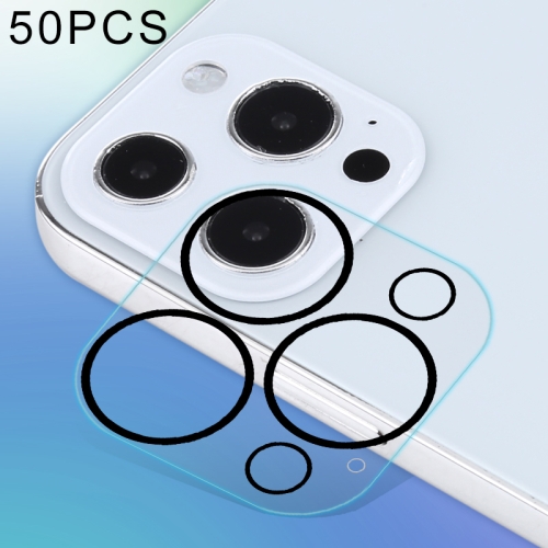 50 PCS HD Anti-glare Rear Camera Lens Protector Tempered Glass Film For iPhone 13 Pro