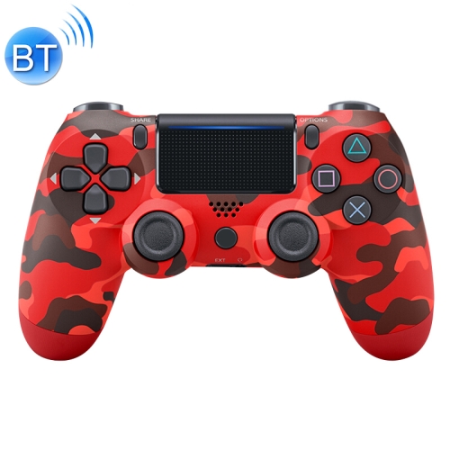 Camouflage Wireless Bluetooth Game Handle Controller with Lamp for PS4