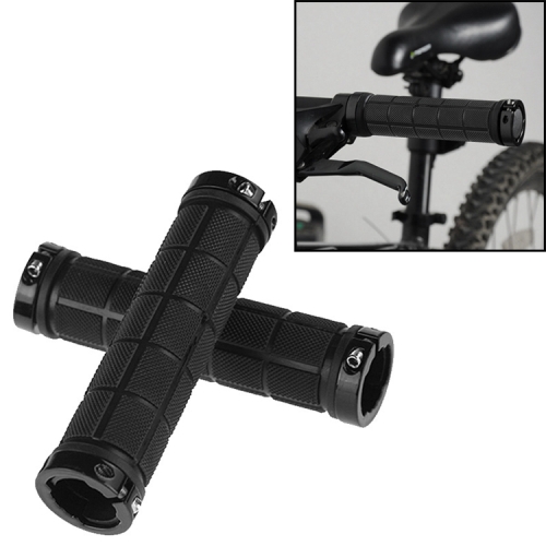 BaseCamp BC-607 1 Pair Bicycle MTB Bike Lock-on Rubber Handlebar Grips (Black)