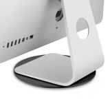 AP-5M iMac Computer Monitor Aluminum Alloy Base 360 Degree Rotatable Chassis Support Holder (Black)