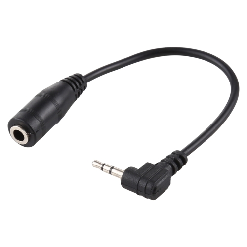 2.5mm Right Angle Male Plug to 3.5mm Female Jack Stereo AUX Audio DC Power Adapter Converter Cable
