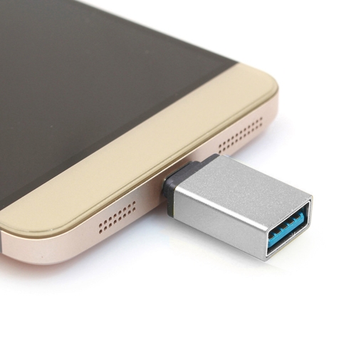 Aluminum Alloy USB-C / Type-C 3.1 Male to USB 3.0 Female Data / Charger Adapter