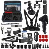 PULUZ 43 in 1 Accessories Total Ultimate Combo Kits for DJI Osmo Pocket with EVA Case (Chest Strap + Wrist Strap + Suction Cup Mount + 3-Way Pivot Arms + J-Hook Buckle + Grip Tripod Mount + Surface Mounts + Bracket Frame + Screen Film + Silicone Case + Tripod Adapter + Storage Bag + Rec-mounts + Handlebar Mount + Wrench)