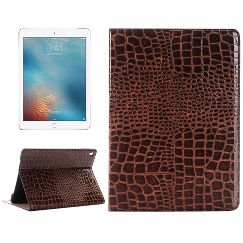 Crocodile Texture  Horizontal Flip Leather Case with Holder & Card Slots & Wallet for iPad Pro 9.7 inch(Brown)
